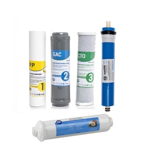SULOOK SU ARITMA CİHAZI AÇIK KASA ÇİFT KARBONLU 5'Lİ FİLTRE SETİ VONTRON MEMBRANLI