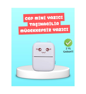 Mini Termal Yazıcı Kablosuz Taşınabilir Bluetooth Bağlantılı 200 Dpı
