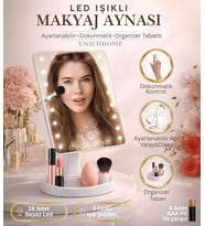 Dokunmatik Led Işıklı Pilli Masa Üstü Makyaj Aynası Makyaj Aynası Ledli