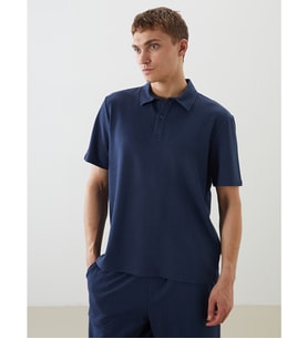 LCW Vision Lacivert Polo Yaka Erkek Tişört