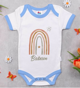 BK Kids Babam Tasarımlı Mavi Bebek Body Zıbın-1
