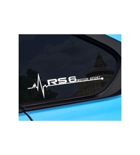 Audi Rs6 İçin Uyumlu Aksesuar Oto Yan Cam Sticker 20*7 Cm