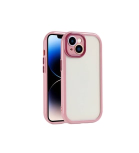 Apple iPhone 14 Uyumlu Kılıf Kamera Korumalı Renkli Kenar ve Çerçeve Tasarımlı Zore Vitamin Kapak (Mürdüm)