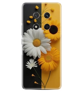 Honor Magic 7 Lite Kılıf Boutique Baskılı Resimli Sarı Beyaz Çiçek Pcode -044