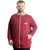 Mode XL Büyük Beden Erkek Kolej Mont Süper 22614 Bordo