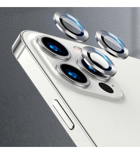 Apple iPhone 13 Pro Max CL-04 Kamera Lens Koruyucu Cam Koruma (Gümüş)