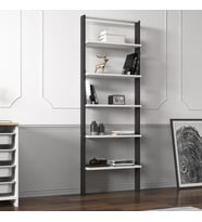 Hero 5 Raflı Modern Kitaplık - 180 cm (Beyaz)