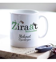 Ziraat Mühendisi isme özel Meslek kupa bardak