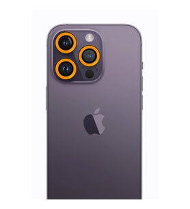 Apple iPhone 12 Pro Max Neon Fosforlu Kamera Lens - Sarı