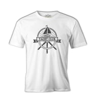 Yat Kulübü - Dümen Beyaz Erkek Tshirt