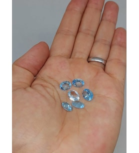 Mavi Topaz Taşı Oval Kesim (Ortalama 2.5 karat) (55582)