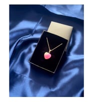 Pembe Akik kalpli kolye