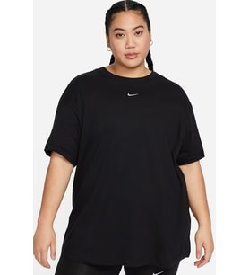 Nike Sportswear Essential Loose Fit Womens Tee Organik Kumaş Bol Kesim Kadın Tişört Siyah