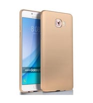Samsung Galaxy C5 Pro Premium Silikon Kılıf Gold