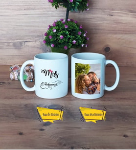 Eşe Hediye Mrs Kupa Bardak Beyaz Fotoğraflı Yıl Dönümü Hediyesi