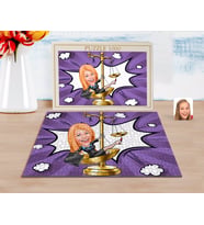BK Gift Kişiye Özel Kadın Avukat Karikatürlü 1000 Parça Profesyonel Puzzle-4