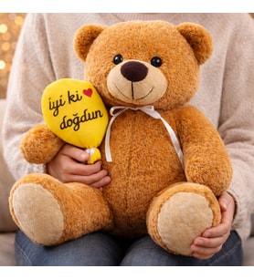 İYİ Kİ DOĞDUN BALONLU PELUŞ AYICIK