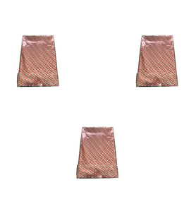 Omeyva Desenli Metalize Hediye Paketi Yapışkanlı Torba Poşet - 30x35 Cm. - 100 Adetlik 3 Paket