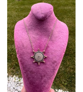 NAZAR ÇİÇEĞİ 925 AYAR GÜMÜŞ KOLYE