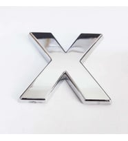 Periboia X Harfi Villa Tipi Krom Yapışkanlı 9 cm Harf (Çok Renkli)