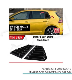 Drs Tuning Golf Uyumlu 7 - 45419 Kelebek Cam Kaplama Vizörü Parlak Siyah Parça