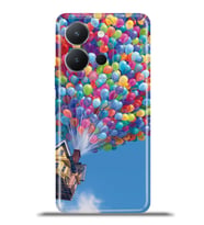 Vivo Y36 Kapak HD Renkli Dizayn Silikon Kılıf - Balonlu Ev