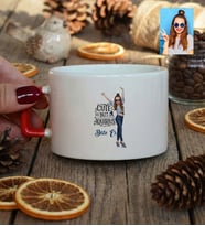 Kişiye Özel Karikatürlü Cute But Aquarius Kova Burcu Lüks Fincan Doğum Günü Hediyesi