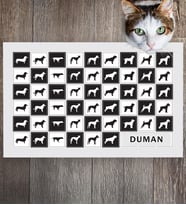 Monnhein Pet Mat – Kişiselleştirilebilir Kaymaz Mama Altlığı, 50x35 cm