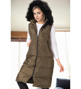 Z9741 DEWBERRY BAYAN YELEK-HAKİ