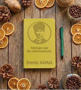 Kişiye Özel Atatürk Silüeti Defter Hediyesi