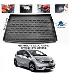 Nissan Note Bagaj Havuzu Paspası 2014 Sonrası