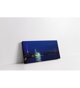 Gece Ortaköy Camii ve Köprü Kanvas Tablo