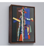 Çerçeveli Georges Valmier - Soyut Sanat Tablosu (Siyah)