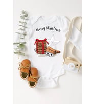 Unisex Bebek Kurabiye Tasarımlı Merry Christmas Body Zıbın