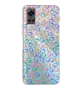 Vivo Y51 Uyumlu Kamera Korumalı Kapak Hello Kitty Tasarımlı Şeffaf Silikon Kılıf