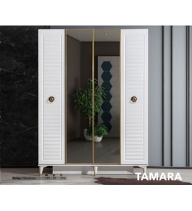 Tamara Mdf 4 Kapılı Dolap (Beyaz)