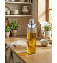 Metal Kapaklı Ölçülü Yağdanlık, Cam, Şeffaf, 550 ML