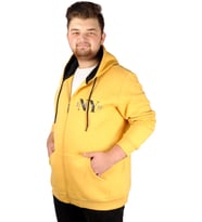 Mode XL Erkek Sweat Kapşonlu 1919NY 21516 Hardal