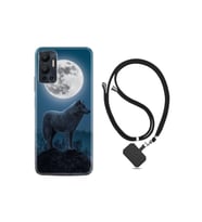 Infınıx Hot 12 Kılıf Ipli Boyun Askılı Desenli Silikon Wolf Moon 1857