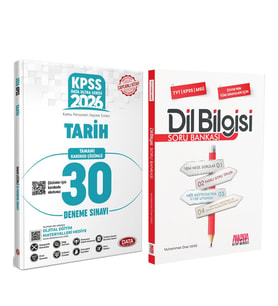 Data 2026 KPSS Tarih Ultra 30 Deneme ve AKM Dil Bilgisi Soru Bankası Seti 2 Kitap