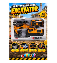 Metal Ağızlı Duman Atan Kontrollü Excavator İş Makinesi Oyuncak