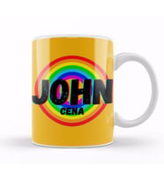John Cena   Vintage Retro Rainbow Style Warriors Design Wrestlers Gift Kupa Bardak Porselen