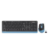A4 TECH FG1035 Kablosuz Q Trk Optic Mouse Siyah/Mavi Multimedya Klavye - Mouse Set