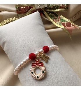 Designbyonlyone İp Yılbaşı Noel Kadın Kız Çocuk Kırmızı Bileklik