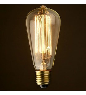 Rustik 40 Watt ST64 Armut Ampul, Dimerli E27 Duylu