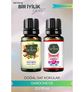 Tutti Frutti + Amber ( Oda Kokusu Aroma Terapi Buhurdanlık / Difüzör Yağı ) Set 2 Adet x 10 ML