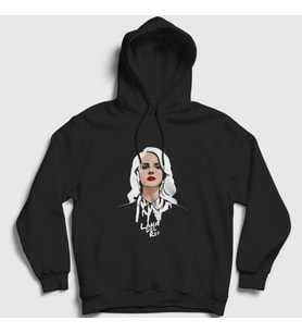 Presmono Unisex Siyah Ldr Lana Del Rey Kapüşonlu Sweatshirt 156341tt