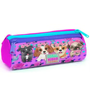 Coral High Pembe Köpek Üç Bölmeli Kalem Çantası - Kız Çocuk