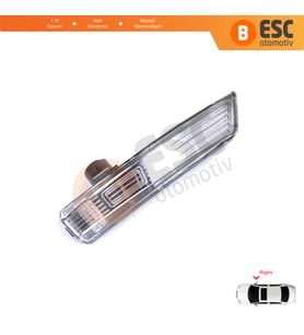Ford Focus 2007-2020 Mondeo MK4 2007-2015 8M5113B384AA İçin Sağ Yan Ayna Sinyali Beyaz