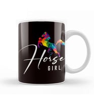 Horse Girl Faceted Horse Dressage Equestrian Sport Saddle Kupa Bardak Porselen
